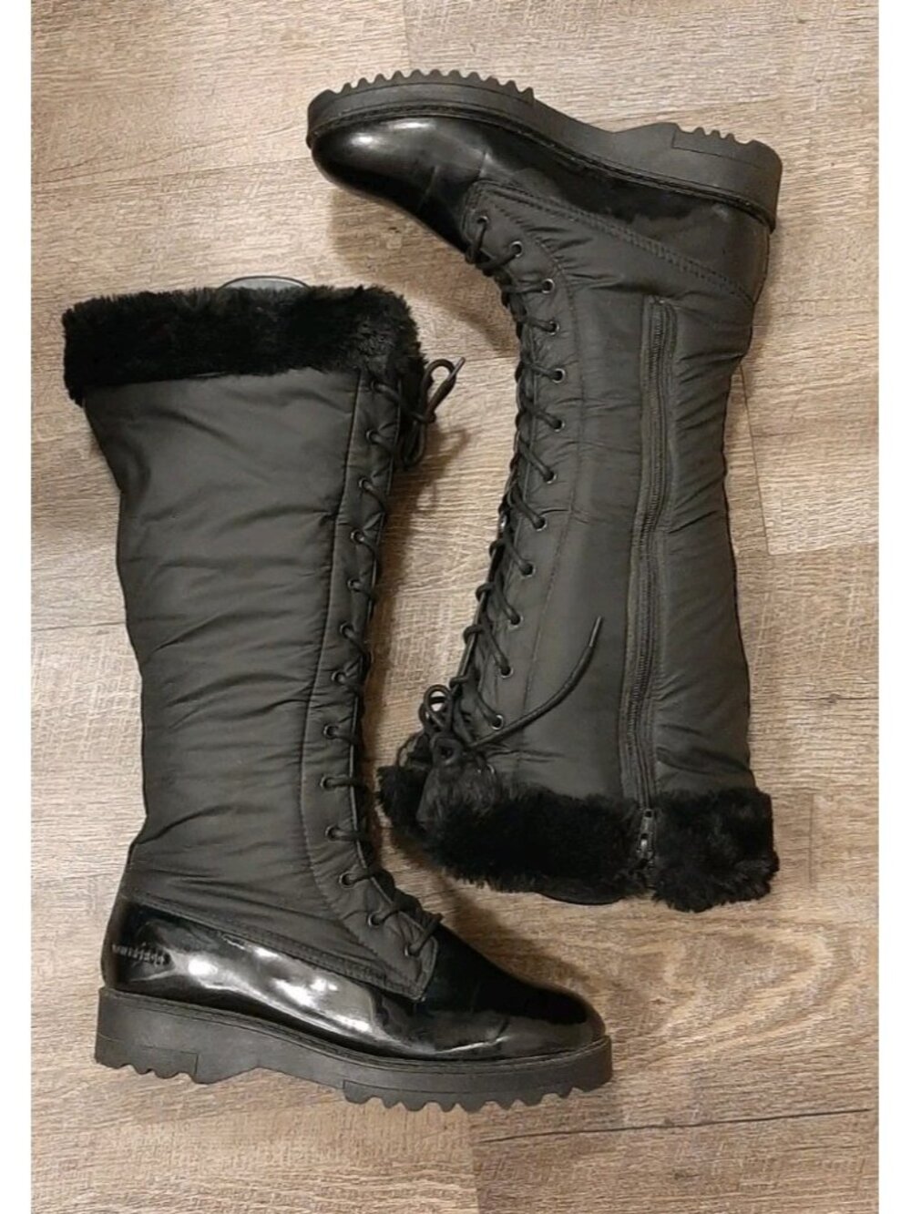 Aldo Women's Waterproof Winter Boots Lace Up Knee High Side Zipper Size 10